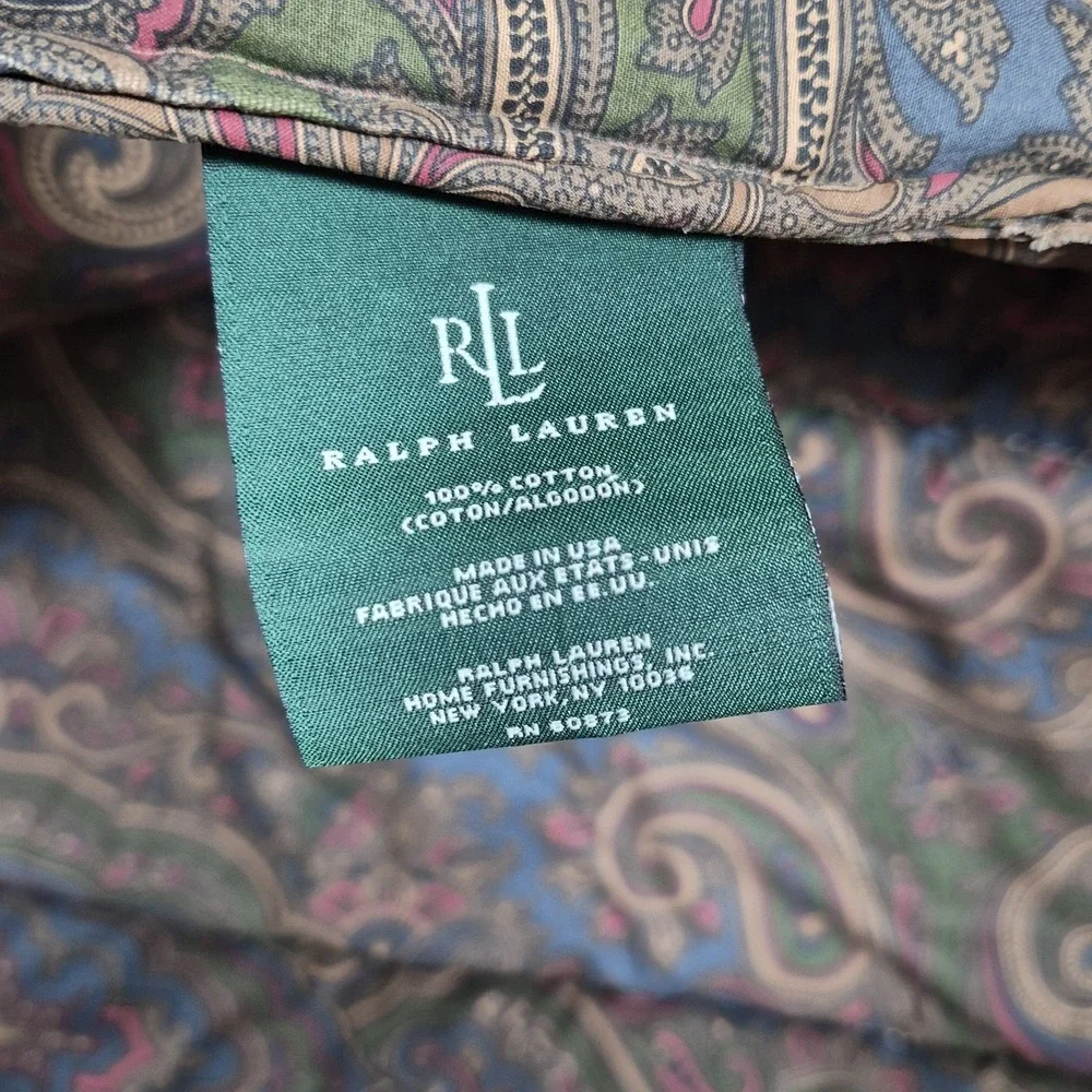RALPH LAUREN Brianna Elizabeth Paisley Brown Comforter Twin